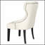 Chaise d'appoint de salle à manger rembourrée avec tissu à oreilles Gillian