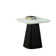 Table de bout carrée de style contemporain avec rebords arrondis en faux marbre doux