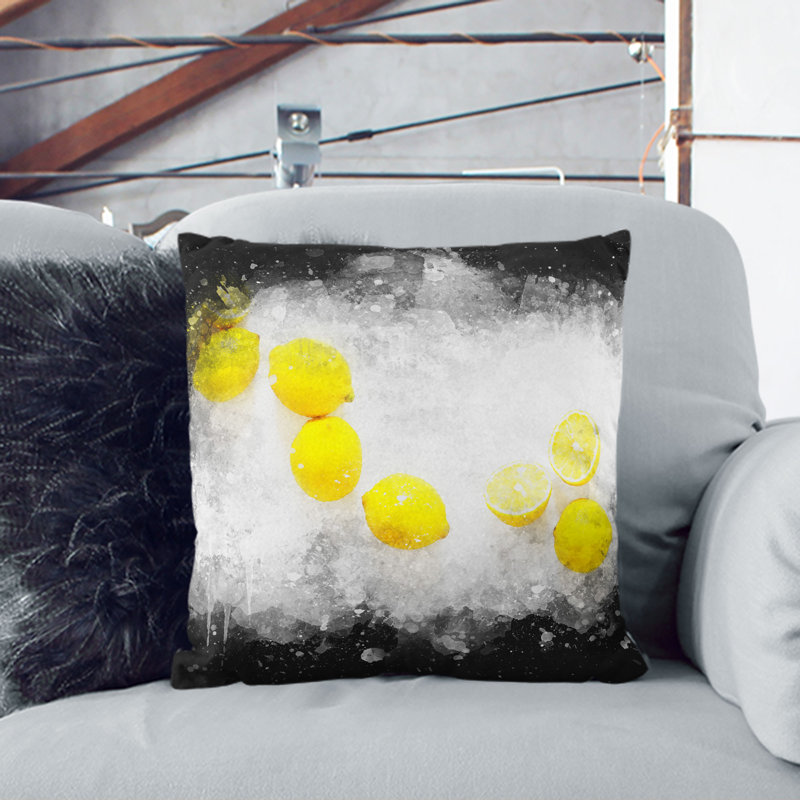 Square Throw Cushion, 40cm H x 40cm W x 15cm D, Black