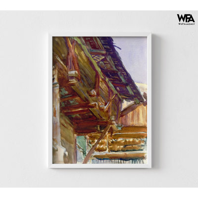 «Chalet» par John Singer Sargent, peinture encadrée de John Singer Sargent, impression de peinture de chalet, art mural Singer Sargent, encadré