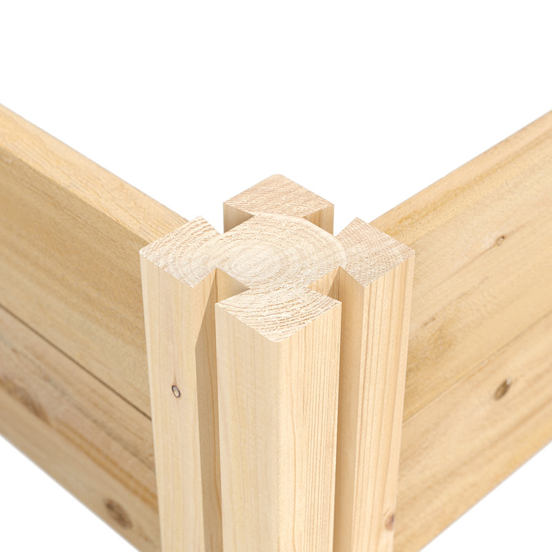 Katsuyoshi Wood Raised Garden Bed, 10.5" H x 96" W x 24" D, Cedar