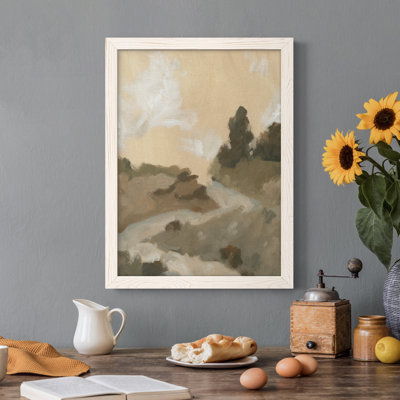 Hillside Walking Path I - Peinture sur toile encadrée