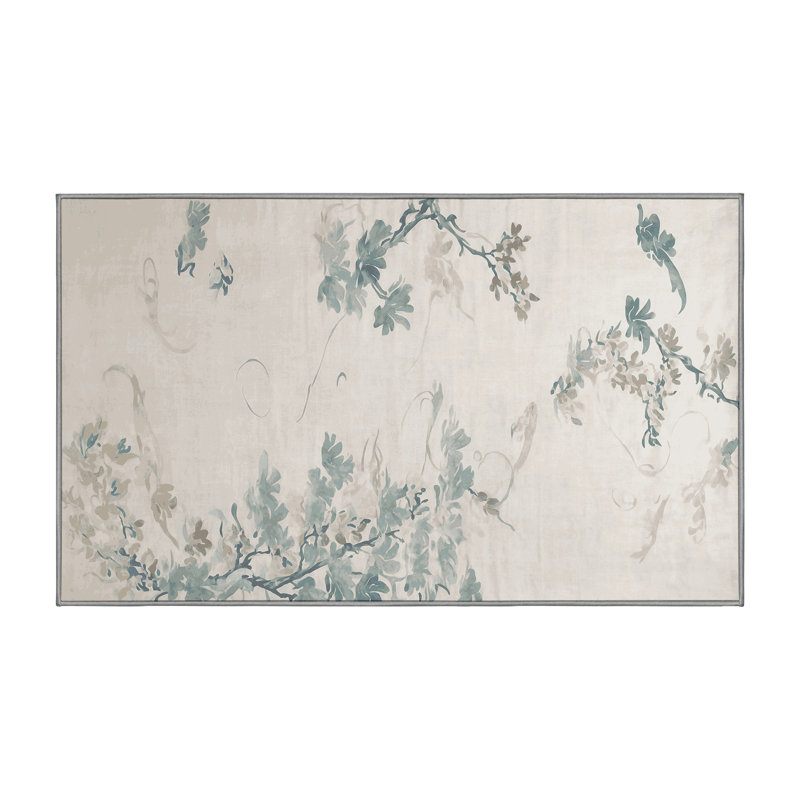 Machine Washable Gray Area Rug, Rectangle 8' x  10'