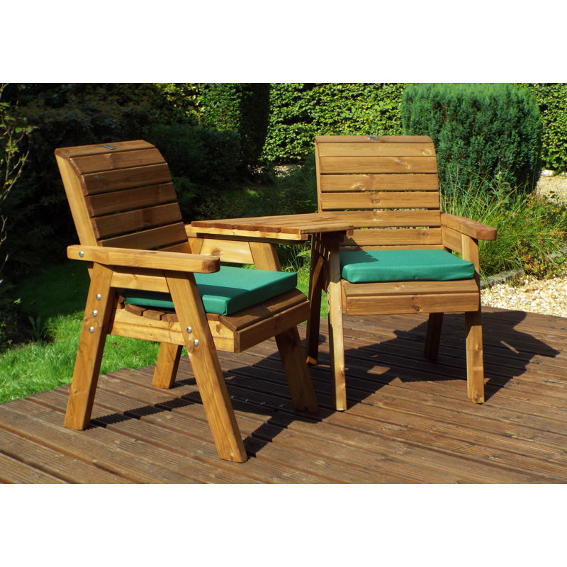 Farrell Solid Wood Outdoor Bench, Green