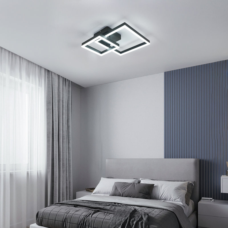 Square 52Cm 2-Light LED Flush Mount