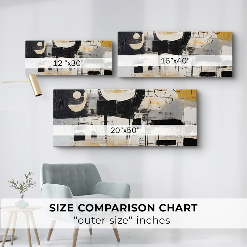 Toile tendue avec châssis abstrait Series # XXI-Abstract, H 12 po x l 30 po