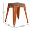 Alsadig 18" Table Height Indoor Stackable Metal Stool with Wood Seat-627681965