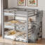 Triple lit superposé avec escalier de rangement-209986161