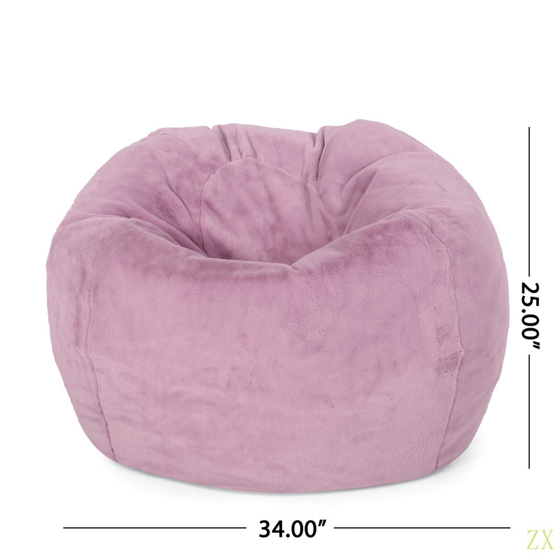 Fauteuil à billes arrondi 3 pieds Kavel, lavande