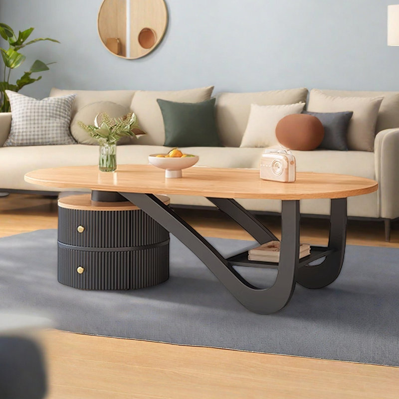 Table basse Luxury, H 15,74 po x l 55,11 po x P 25,98 po, Noir