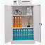 Armoire de rangement pliante en métal blanc, classeur pliant, armoire de rangement avec serrures de porte et tablettes réglables, convient comme armoire de rangement pliante pour la maison, le bureau, l'école et le garage