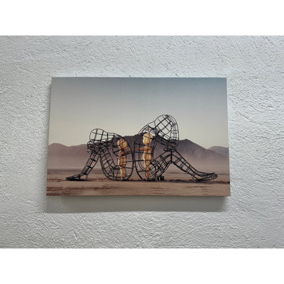 Art imprimé sur toile, Burning Man, cadeau de couple, décor de chambre à coucher, toiles à cadre blanc 1P