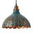 Mcmeans 1-Light Faux Blue Patina Metal Pendant
