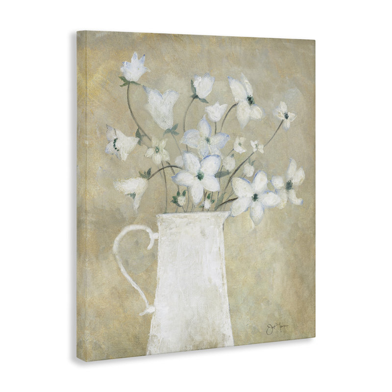 "Rustic Pottery Bouquet", art mural par Janet Tava, H 30 po x l 24 po