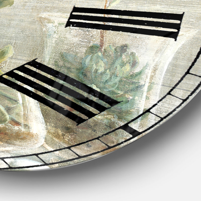 Composition des orchidées - Horloge murale traditionnelle, Moyen