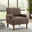 Chaise d'appoint moderne avec velours côtelé large et pieds en bois massif-688821719