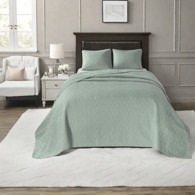 Luxurious Cotton Bedding Sets Seafoam King Reversible