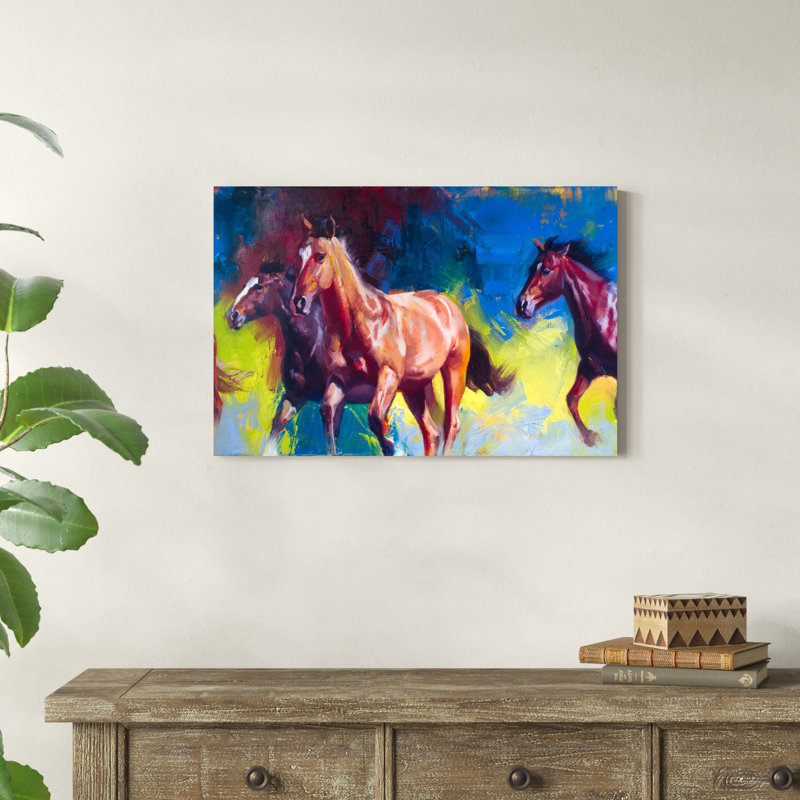 Running Wild - Wrapped Canvas Painting, 20" H x 30" W x 1.25" D