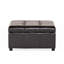 Repose-pieds à cocktail carrés en similicuir capitonné de 34 po de large avec rangement-115612613