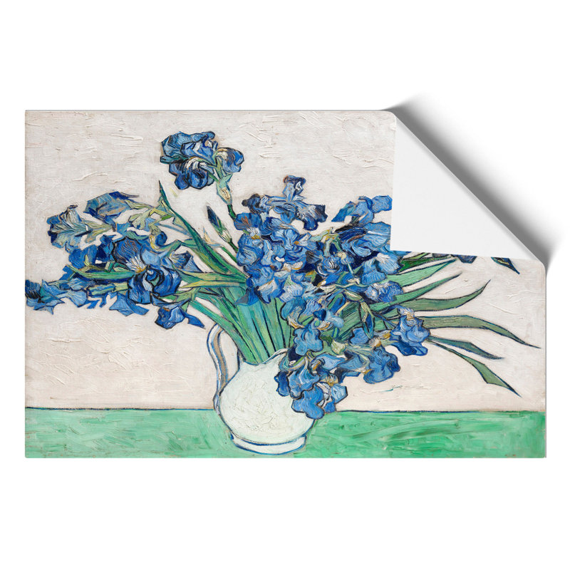 Vase Of Irises Vol.1 by Vincent Van Gogh - No Frame Painting, 42cm H x 59cm W x 0.1cm D