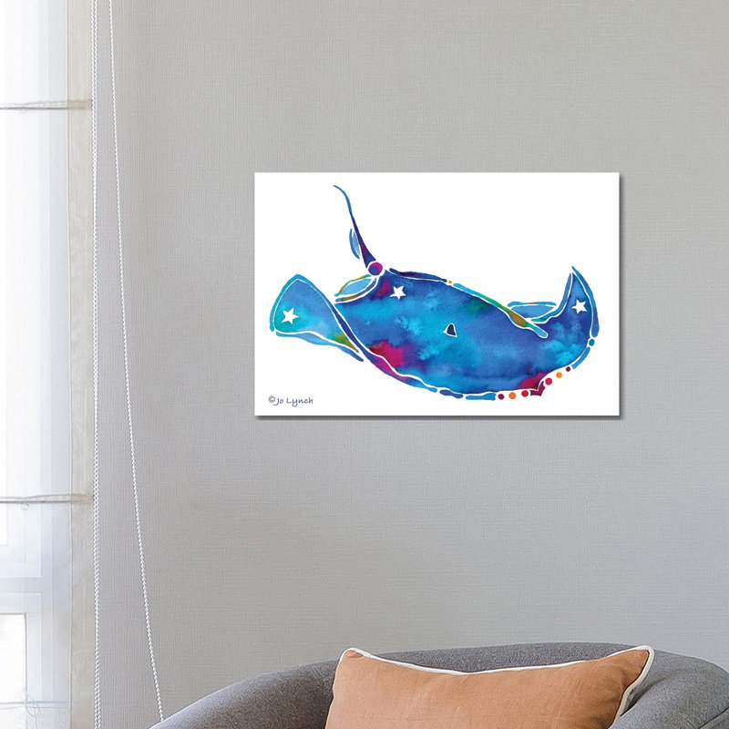 Sting Ray by Jo Lynch - Wrapped Canvas Gallery-Wrapped Canvas Giclée, 66.04 cm H x 45.72 cm W x 3.175 cm D