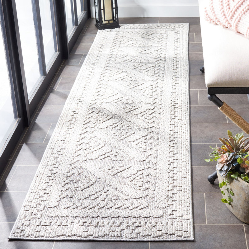 Tapis d'intérieur / extérieur Carithers, Tapis de couloir 2 pi 2 po x 8 pi