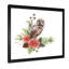 Chouette sur une branche - reproduction d'art sur toile traditionnelle-66817250-66817258