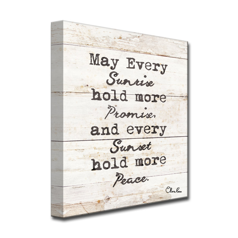 «Every Sunrise and Sunset» par Olivia Rose - reproduction d'art sur toile tendue, H 20 po x l 16 po x P 1,5 po