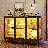 Sideboard Buffet Cabinet With Glass Door, Adjustable Shelves, RGB Light-342275185