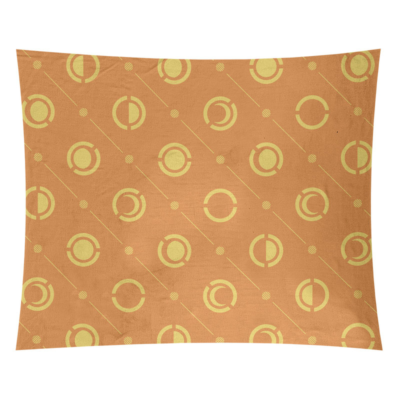 Tapisserie, H 88 po x l 104 po, Orange/jaune