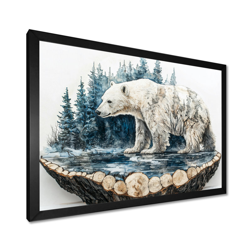 Gihanna - animaux, art mural, H 12 po x l 20 po, Cadre simple noir