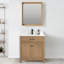 31 po X P 22 po P 33,75 po Meuble-lavabo autoportant simple H en chêne blanc avec comptoir en quartz
