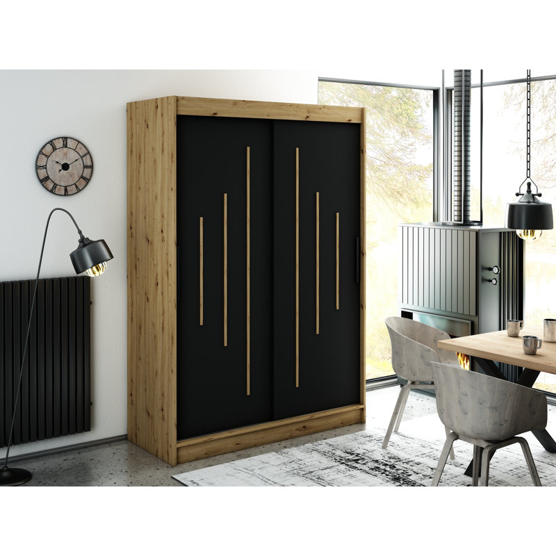 Leopardus 2 Door Manufactured Wood Wardrobe, 150 cm