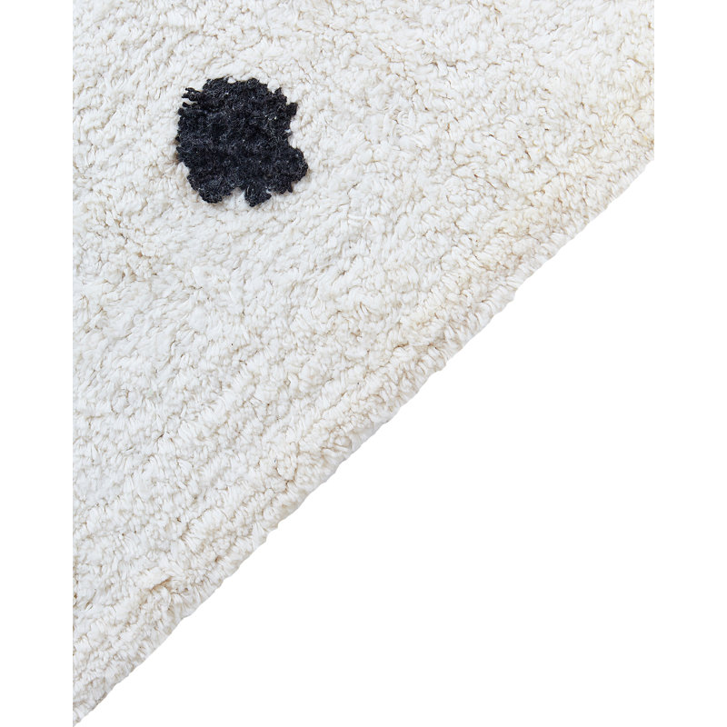 Chyene Dots Cotton Hand Tufted 140cm X 200cm Area Rug, White
