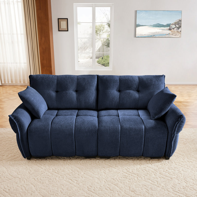 Canapé deux places de qualité supérieure - conception ergonomique avec coussins en mousse haute résilience, revêtement en chenille moderne pour le salon, le salon et l'espace de bureau
