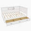 Bed Frame With Drawer And Bookcase, Corner Bed With LED Downlight And USB Port For Bedroom, Guest Room