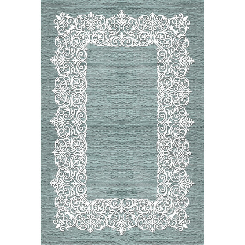 Premium Woven Area Rug, 5.9 x 9.2 Feet | 100% Polyester, 650 g/m² | Antibacterial, Non-Slip PVC Dot Underside, 0.3 in Pile Height | Machine Washable, 3D Digital Printing | Perfect for Living Room & Bedroom Decor