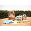 Bahjat 9pc Outdoor Patio FSC Solid Teak Dining Set