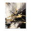 Or et gris fluides Fusion II - horloge murale abstraite-1856821688