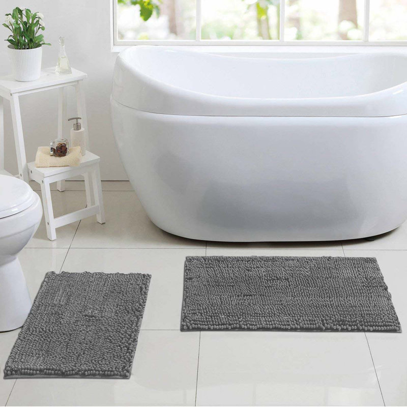 Bath Rug, Silver