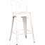 Ensemble de 2 tabourets de bar en métal avec dossier à 4 pattes Modern Industrial Contemporary Rustic-376344109-376344102