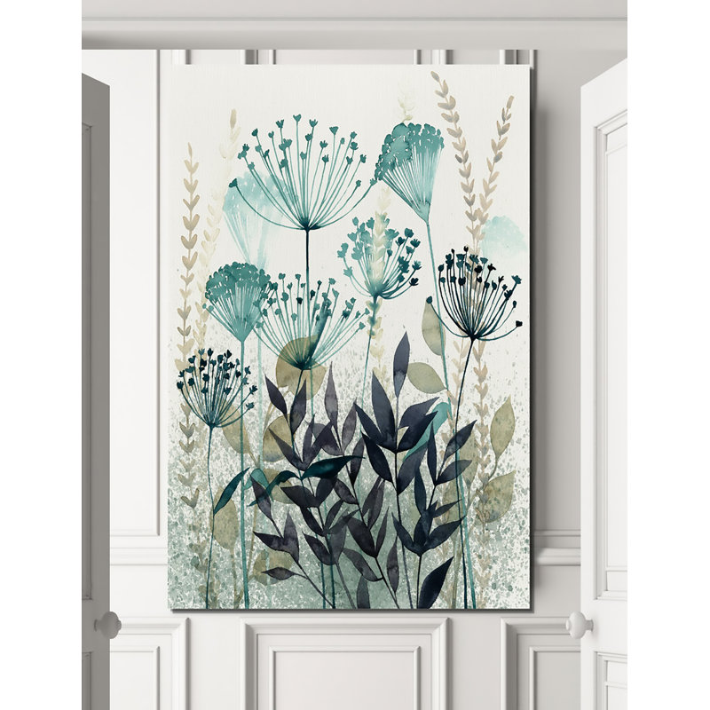 Allayed Floral II - reproduction sur toile, H 48 po x l 32 po x P 1,5 po, Toile tendue