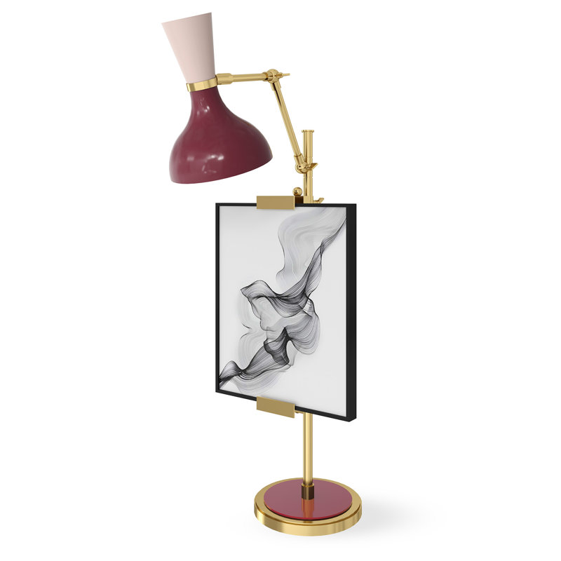 Lampe fantaisie Clare, Sucre prune / eau de rose, Laiton moderne