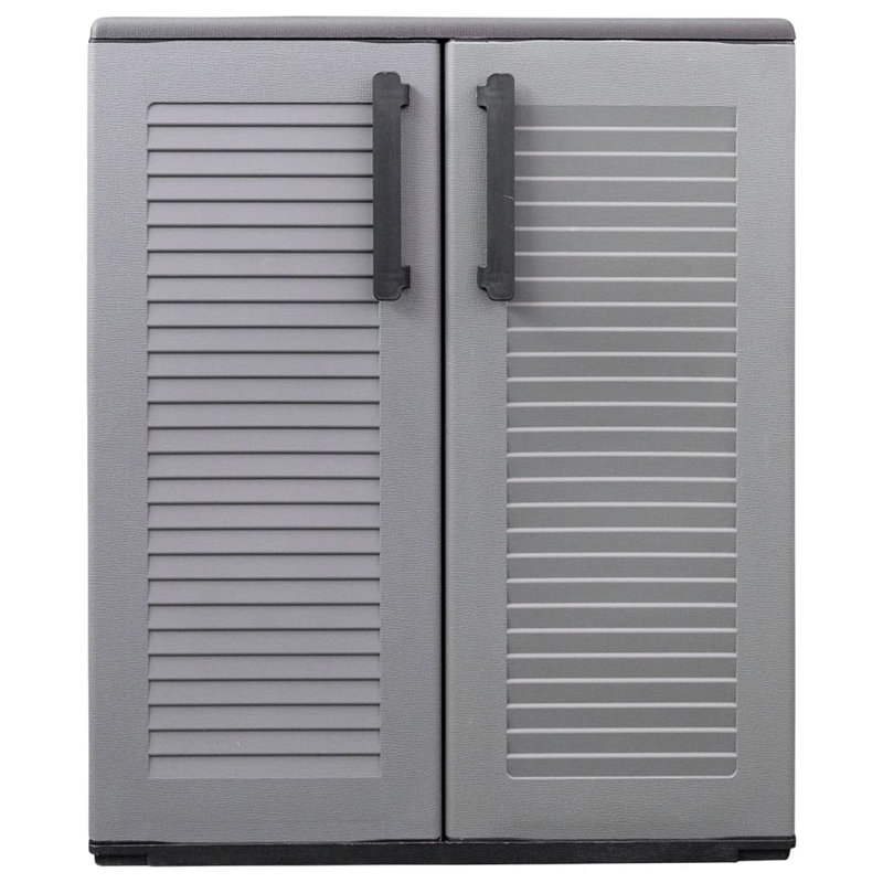 PolyPropylene Cabinet Deck Box in Gray/Black