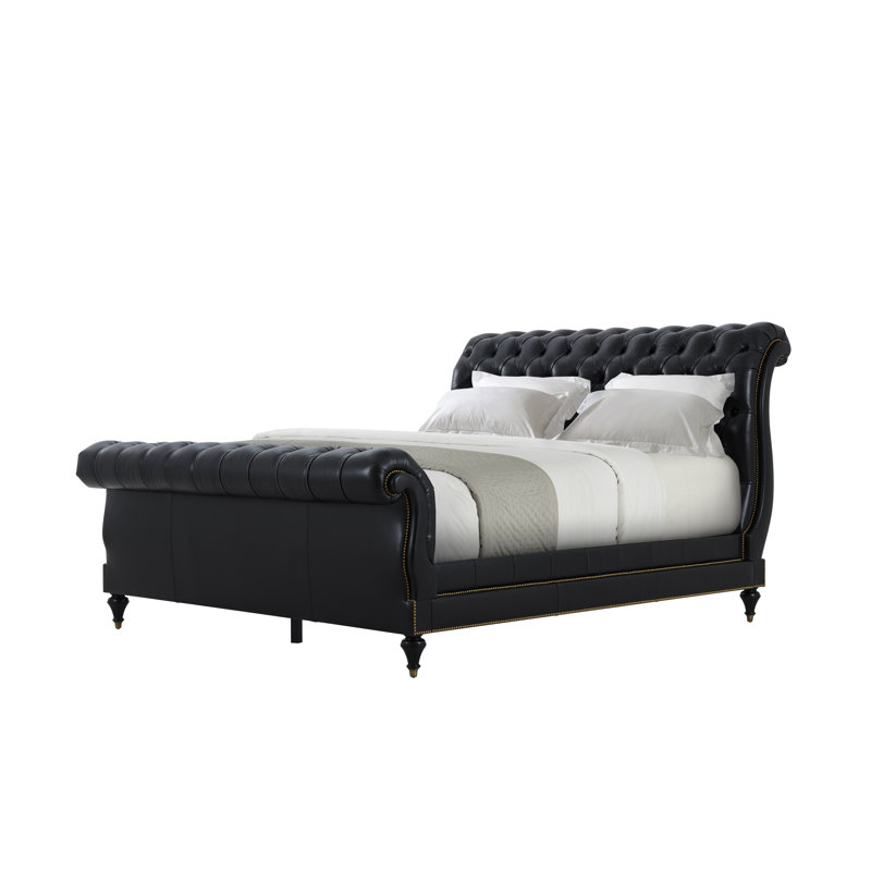 Spencer London Leather Bed