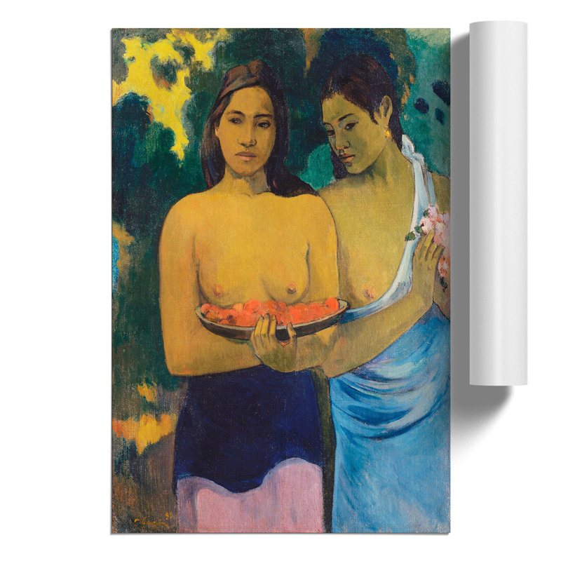 Two Tahitian Women by Paul Gauguin - Frameless Print, 30cm H x 21cm W x 0.1cm D