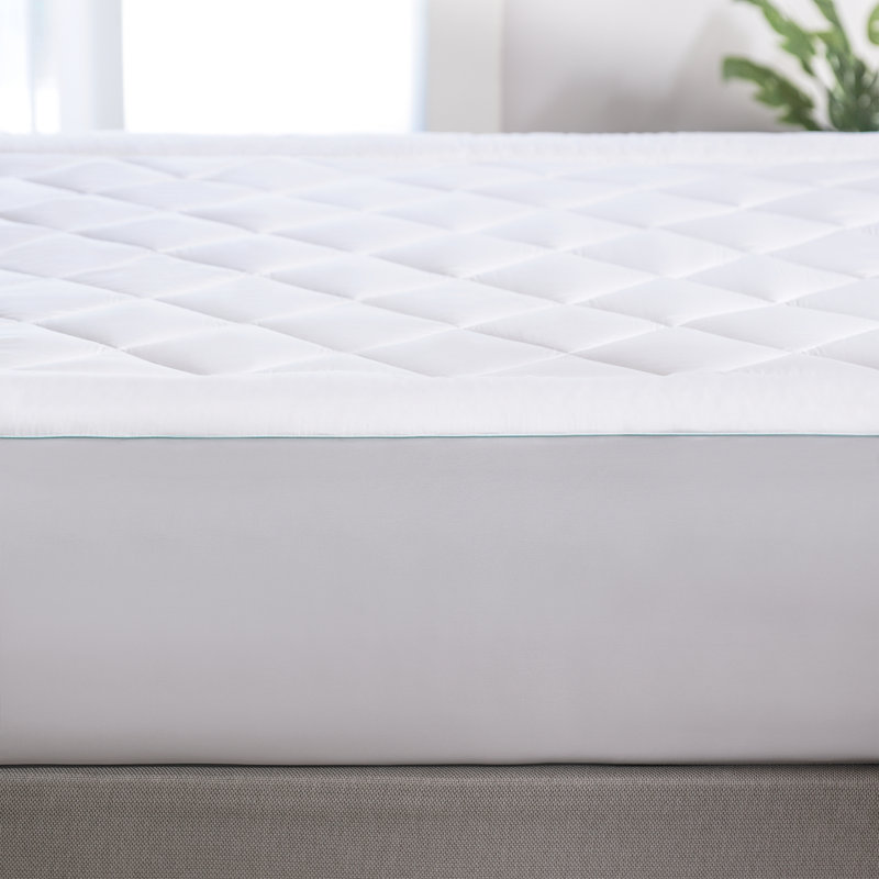 Full Size White Tencel Down Alternative Mattress Pad