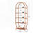 5-Tier Modern Brown Arched Open Bookshelf