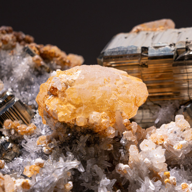 Calcite On Pyrite