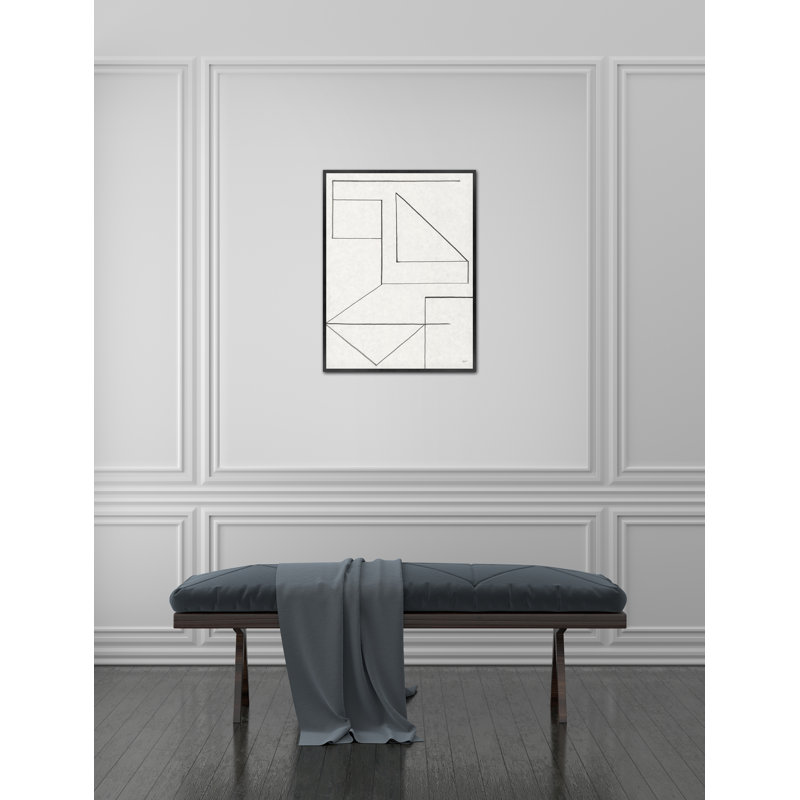 "Lining Up II" par Bobby Berk - peinture sur toile à cadre flottant